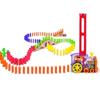 Motorized Domino train Car Kit Bridge set with 120 dominoes Educational Intelligence toys Christmas birthday gift for boys girls