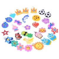 30pcs DIY Colorful Loom Rubber Band Bracelet Jewelry Making Beads Toy  Colorful Animal Flower Beads Pendants  Random Style