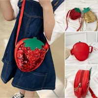 2019 Baby Accessories Strawberry Pineapple Sequin Cross Bags Children Kid Girls Bling Bling Shoulder Messenger Fruit Bags Gifts