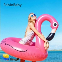 Inflatable Flamingo Pool Raft for Kids and Adults - 2 Sizes with Free Pump for Fun Swimming Outdoors