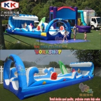 Inflatable Surf Wave Theme Slip n Slide New Creative Inflatable Water Park Waterslide Project