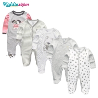 3/4/5Pcs/Set Super Soft Cotton Baby Unisex Rompers Overalls Newborn Clothes Long Sleeve Roupas de bebe Infantis Boy Clothing Set