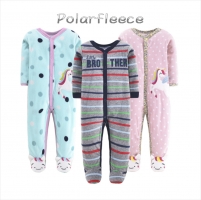2021 New Winter Fleece Baby Clothes Baby Girls Boys  Long Sleeves Bodysuit Baby Boy Jumpsuit Hot Selling