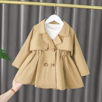 2023 Spring Clothes For Newborns Baby Girls Windbreaker For Children's Jacket Girl Clothing 1-5 Years Toddler Kids Trench Coat