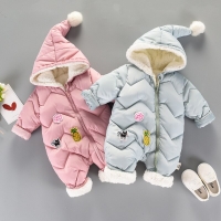 -30 degree New Winter overalls for kids coat Baby Snow Wear Newborn Snowsuit Boy Warm Down Cotton Girl clothes Bodysuit 0-18M