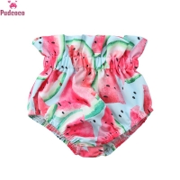 Watermelon Print Baby Bloomers for Boys and Girls - Diaper Cover Summer Shorts