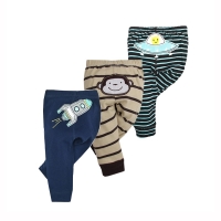 3-Piece Set: Infant Knitted Cotton Harem Pants for Boys and Girls, Perfect for Spring and Autumn