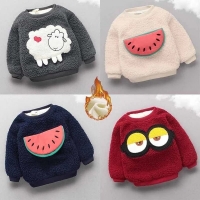CUTEMOON Baby Sweaters Girl Boy Autumn Winter Warm Cartoon Sweaters Fashion Thick Casual Velvet Costume Kids Christmas Clothes