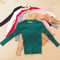 Kids' Ribbed Sweater - Soft & Fitted for Girls & Boys - Autumn/Winter Fashion - Full Sleeve - O-Neck Style
