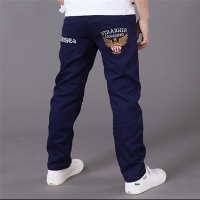 2021 Autumn Blue Letters Big Kids Jeans for A Boys Trousers Casual Elastic Waist Long Pencil Pants 4-16T Children's Clothes