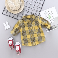 Spring Autumn Kids Plaid Shirt Cotton Long Sleeve Blouses Casual Shirts Children Clothing For 1-4 Years Boy Girl SHIRT Clothes