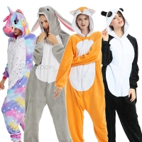 New Unicorn Pajamas Onesies Women Kugurumi Panda Winter Pyjamas Kids Kigurumi Cat Adults Pijamas Unicornio Sleepwear Overalls