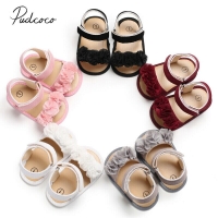 Infant Princess Floral Sandals for Summer - Soft Crib Walkers for Baby Girls (0-18 months)