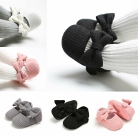 Toddler Kids Baby Girls PU Princess Bow Loving Heart Shoes Crib Sole Sneaker