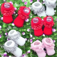 Soft and Cute Baby Girl Tutu Lace Socks, Perfect for Infants and Newborns.
