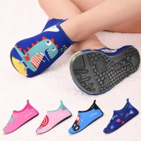 Anti-slip Kids Beach and Swim Shoes for Boys and Girls: Soft and Barefoot Snorkeling Socks and Indoor Slipper Socks