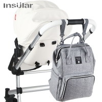 Insular Nappy Backpack: Large Capacity Diaper Bag for Moms with Waterproof Multi-Functional Design for Travel & Stroller.
