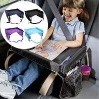 Portable Waterproof Baby Car Seat Tray with Storage & Activity Desk for Stroller & Car Travel Accessories