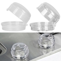 4Pcs Gas Stove Oven Knob Cover Padlock Lid Lock Protector Baby Kitchen Safety Children Protection Accessories