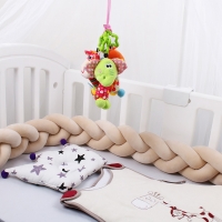 1-4M Baby Bed Bumper For Cribs Boy Girl Baby Bedside Protector  Knotted Braided Pillow Cot Room Decor