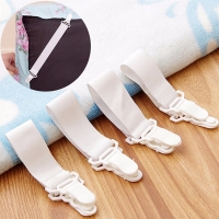 4-Piece Set Adjustable Bed Sheet Clips with Slip-Resistant Belt for Baby Mattress and Bedding Fixation