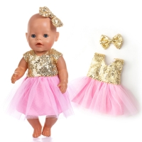 New Fashion Dress Wear For 43cm  Baby Doll 17 Inch Born Babies Dolls Clothes And Accessories, Balloon not included
