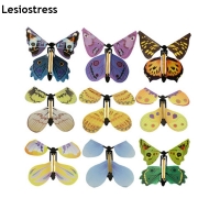Lesiostress 5pcs Magic Butterfly flying Card Toy with Empty Hands Solar Butterfly Wedding Magic Props Magic Tricks