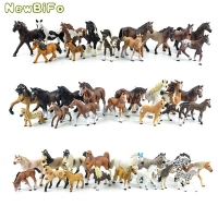 44 types farm Animals Appaloosa Harvard Hannover Clydesdale Quarter arabian Horse collection farm stable figure Model kids toy