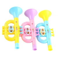 1Pc Plastic Trumpet Musical Instruments For Children Baby Kids Musical Toys Music Trumpet Hooter Baby Toy Random Color 15*7*2cm