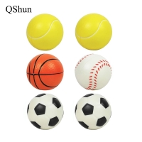 6pcs 6.3cm Squeeze Ball Toy Football Basketball Soft Foam Sponge Anti stress Baseball Tennis Toys for Kids Children