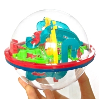 3D Intellect Puzzle Ball Maze Game for Children Educational Metal Toy Wooden Learning Creativity Kids from 1-3 Boys Girls Baby