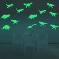 Glow in the Dark Dinosaur Stickers Set for Baby and Kid's Room (9pcs)