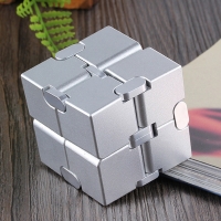 Stress Relief Toy Premium Metal Infinity Cube Portable Decompresses Relax Toys for Adults Men Women
