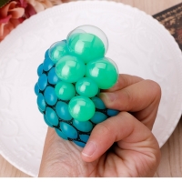 ADHD Fruit Toy Anti Stress Face Reliever Grape Ball Autism Squeeze Relief  Game Y4UD