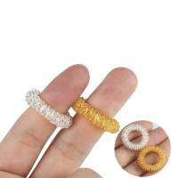 10/1pcs Finger Ring Toy Stress Relief Sensory Spring Fingers Rings Autism Anti Toy Stress Kids Finger Acupressure Message Ring