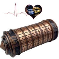 Da Vinci Code Lock Toys Metal Cryptex Locks Retro Wedding Gifts Valentine's Day Gift Letter Password Escape Chamber Props