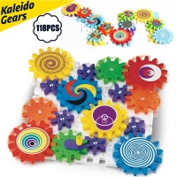 Kaleido Gears Building Set with Mosaic Mushroom Nails Construction Kit,Kaleidoscope Gear Combination Kit Educational toys