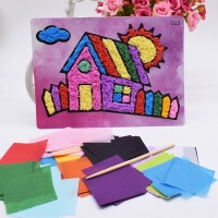 Kids DIY Felt House Craft Toy Set - Creative Art and Craft Gift for Kindergarten Children (Girls and Boys)