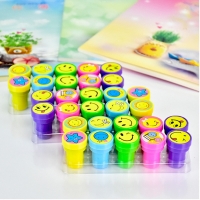 10pcs/Set Children Toy Stamps Cartoon Smiley Face Kids Seal For Scrapbooking Stamper DIY Painting Photo Album Decor