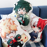 My Hero Academia Plush Toy - 50cm Bakugo, Todoroki, and Asakura Pillow for Anime Fans - Cartoon Stuffed Cushion Gift for Kids.