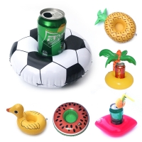 Cute Fruit Pattern Drink Holder Swimming Pool Inflatable Float Drink Cup Holder Summer Party Decorations Toy for Kid Adult