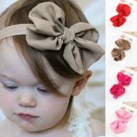 Handmade Baby Headband Ribbon - Hair Accessories for Toddler, Infant, and Kids - Bowknot Bandage Turban Tiara for Girls