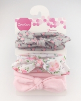 Set of 3 Baby Headbands with Flower Print for Newborn and Little Girls