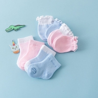 4 Pairs Children Kids Baby Newborn Socks Gloves Anti-scratch Breathable Elasticity Protection Face Mittens Shower Gift