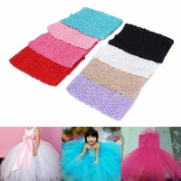Crochet Tube Top Elastic Waistband Headband Hair Band Girls Tutu Skirt