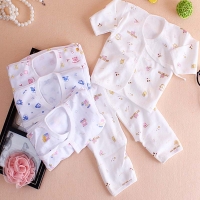 2Pcs Newborn Baby Boy Clothes infant clothing set cotton Baby underwear 0-3 months boys girls Printing suits