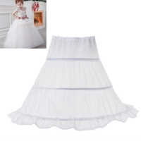 Girls' White Tulle Petticoat for Weddings and Special Occasions
