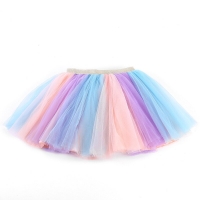 Rainbow Glitter Star Printed Girls' Tutu Skirt for Dance, Parties & Special Occasions in Toddler & Kids' Sizes