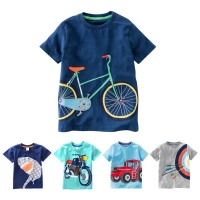 Summer Cotton Boys T-Shirt Kids Shirts Baby Boys Casual Short Sleeve Car Print T-shirt For Boy Children Toddlder Tee Shirts Tops