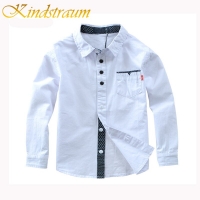 Kindstraum 2020 Boys Shirts Solid Pattern Kids Fashion Cotton Shirts Long Sleeve Spring & Autumn Children Brand Clothes, MC837